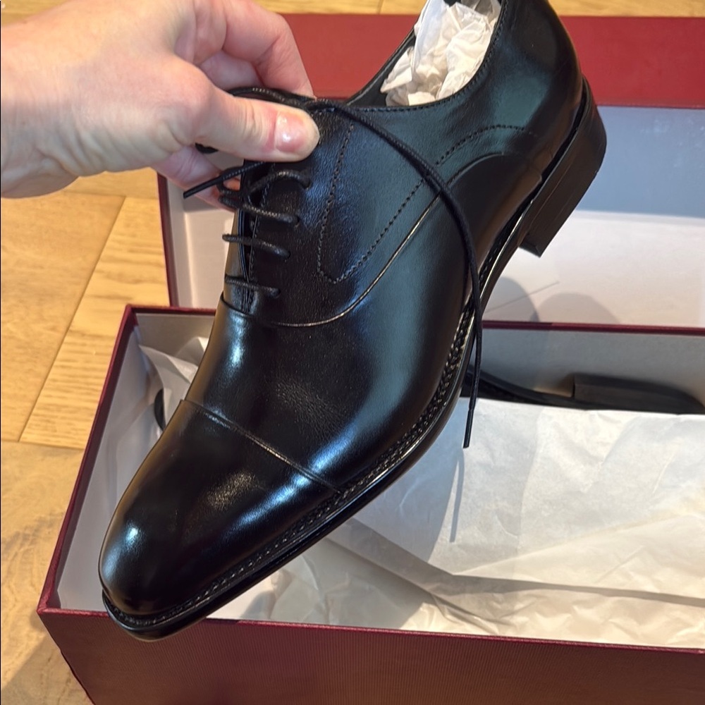 Madison Forte Elegant Black Leather Men's Shoes